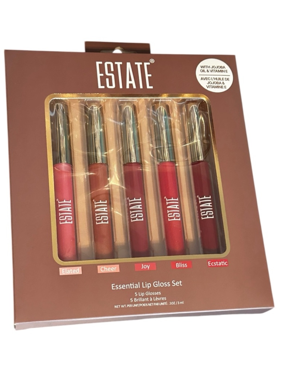 NWT Estate Lip Gloss Set — Pink to Deep Red Glosses